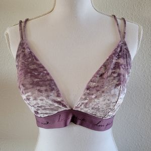 Pink Victoria's Secret Velvet Triangle Bralett